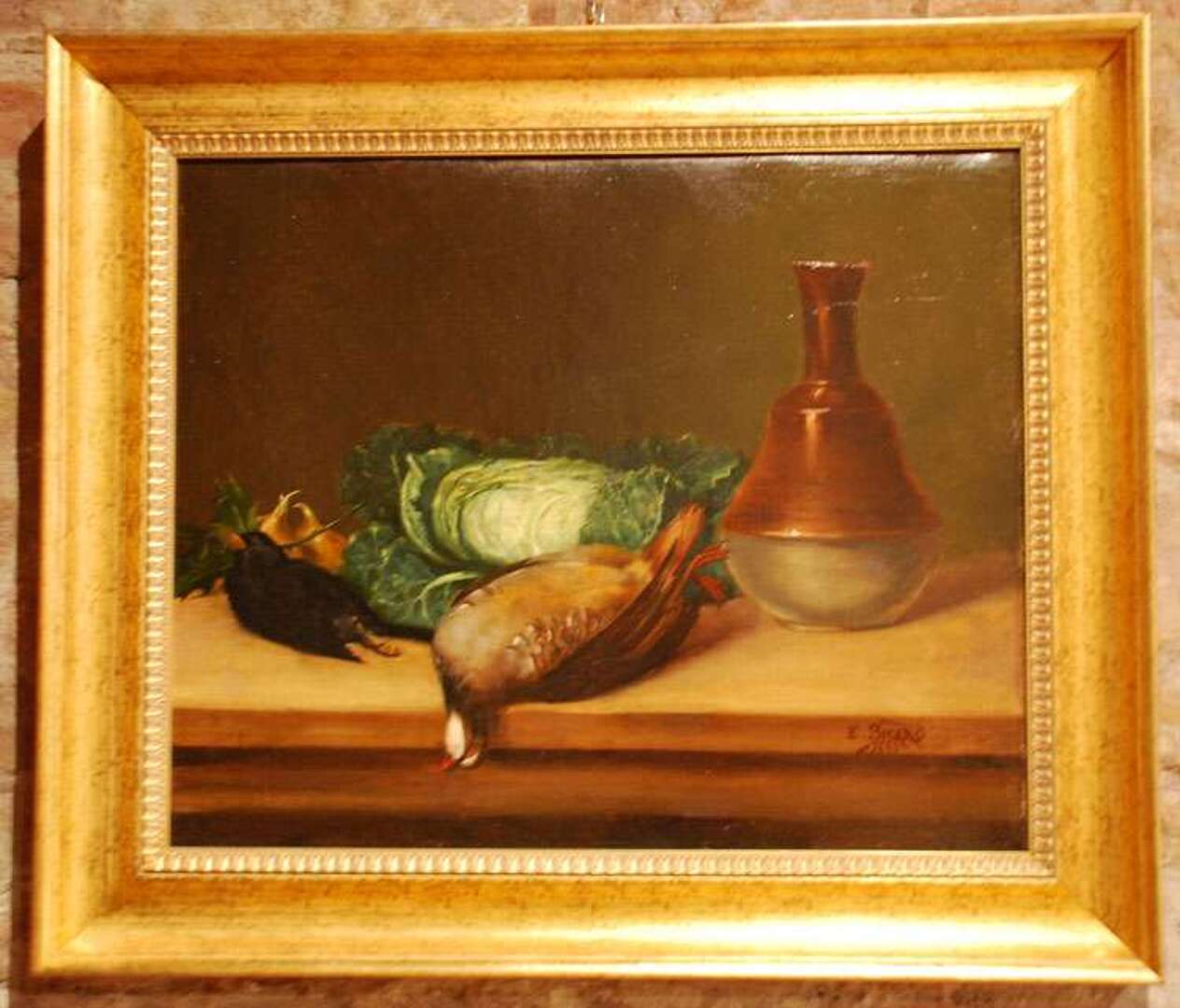 Nature morte du XVIIIe siècle Huile sur toile de Giacomo Ceruti (1698