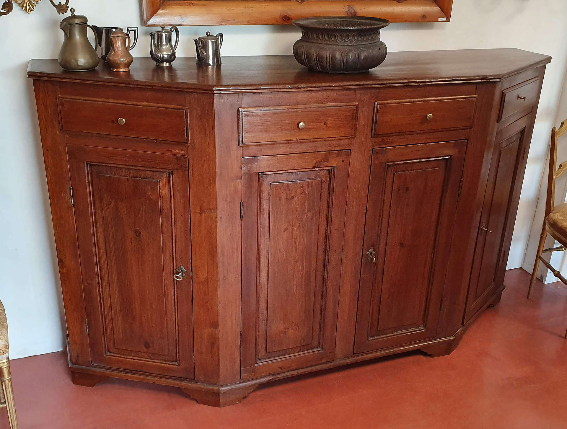 Credenza scantonata Credenza Antica e Vetrina Antica